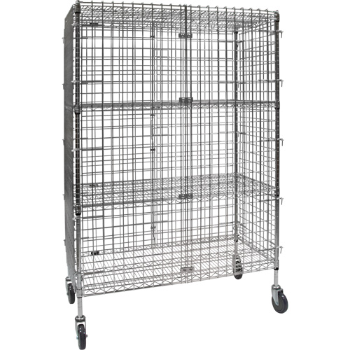 Chariot de s&eacute;curit&eacute;, Chrom&eacute;, 48" x 69" x 24", Capacit&eacute; 500 lb Equipex