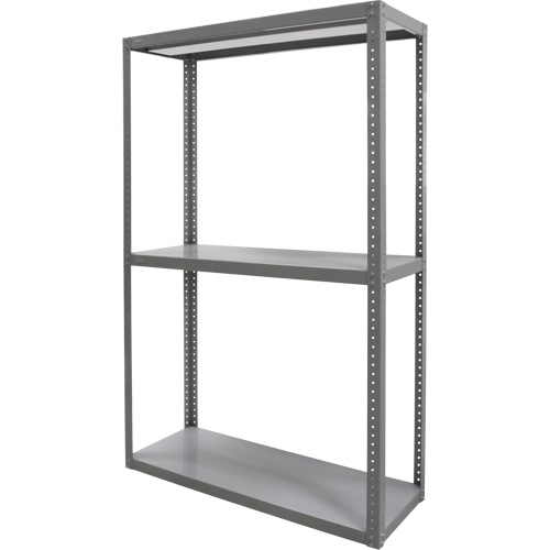 Heavy-Duty Shelving, Steel, Bolted, 3000 lbs. Capacity, 36" W x 72" H x 18" D Equipex