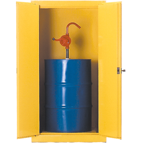 Armoires de s&eacute;curit&eacute; pour barils, Capacit&eacute; de 55 gal. US, Jaune Equipex