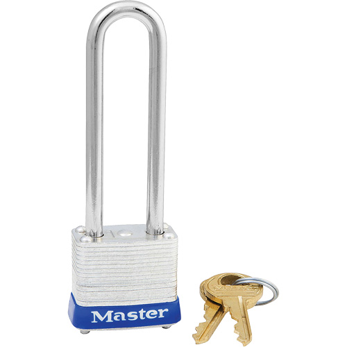 Padlock, Silver, Keyed Different, Laminated Steel, 1-1/8" Width Equipex