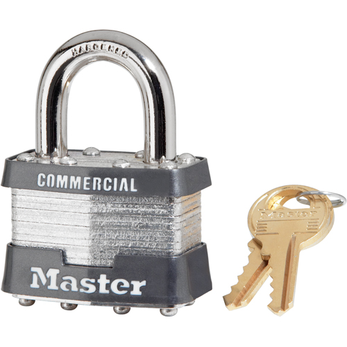 Commercial Padlock, Keyed Different, Laminated Steel, 1-3/4" Width Equipex
