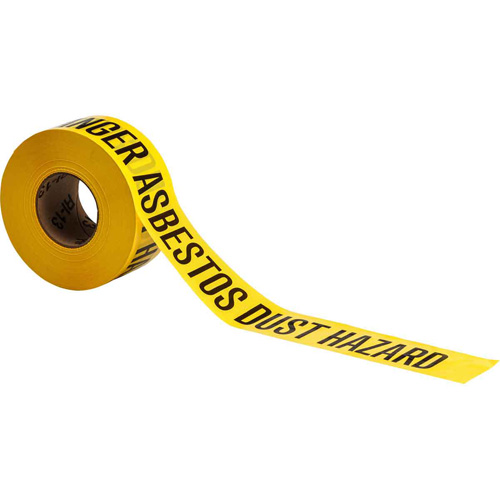 Ruban pour barricade, Anglais, 3" la x 200' lo, 3 mils, Noir sur jaune Equipex