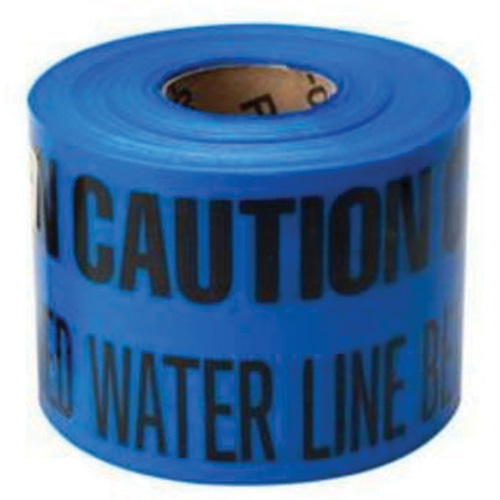 "Buried Water Line" Identoline&reg; Underground Warning Tape, 6" W x 1000' L, Black on Blue Equipex