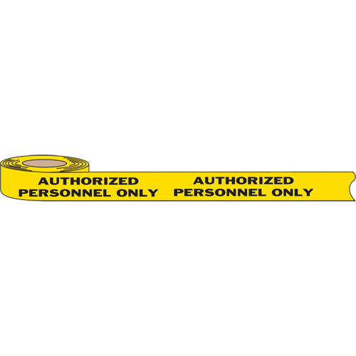 Rubans pour barricades, Anglais, 3" la x 1000' lo, 2 mils, Noir sur jaune Equipex