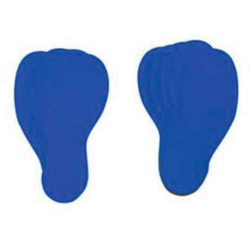 Floor Marking Labels, Footprint, 12" L x 3.75" W, Blue, Vinyl Equipex