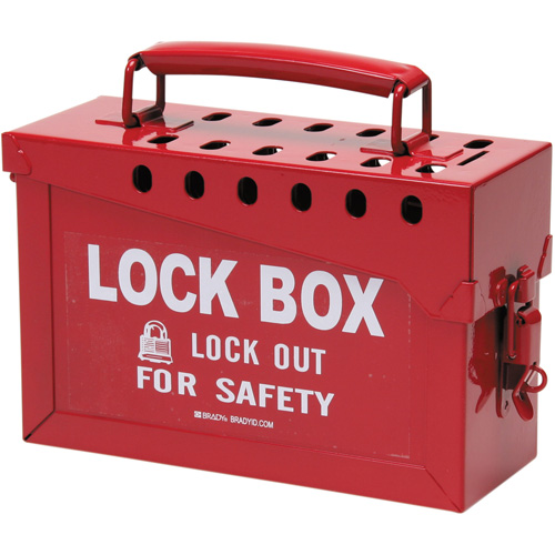 Coffret de s&eacute;curit&eacute; portatif en m&eacute;tal, Rouge Equipex