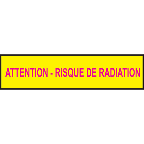 Rubans pour barricades, Français, 3" la x 1000' lo, 3,5 mils, Magenta/jaune Equipex