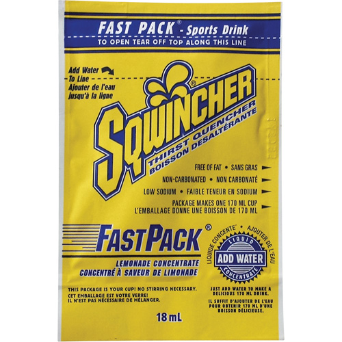 Sqwincher&reg; Boisson de r&eacute;hydratation Fast Pack, Emballage-portion, Limonade Equipex
