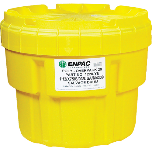 Poly-Overpack&reg; 20 Salvage Drum, 20 US gal., Stationary Equipex