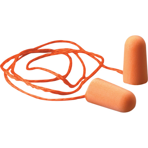 E-A-R Foam Earplugs, Pair - Polybag, Corded Equipex