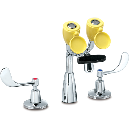 Poste combin&eacute; robinet/douche oculaire, Installation Montage sur &eacute;vier Equipex