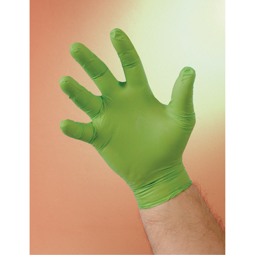 Gants N-Dex, Grand, Nitrile, 4 mils, Sans poudre, Vert Equipex