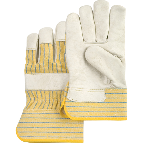 Standard-Duty Dry-Palm Fitters Gloves, X-Large, Grain Cowhide Palm, Cotton Inner Lining Equipex