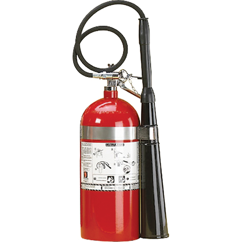 Aluminum Cylinder Carbon Dioxide (CO2) Fire Extinguishers, BC, 10 lbs. Capacity Equipex