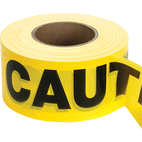 Rubans pour barricades, Anglais, 3" la x 1000' lo, 2 mils, Noir sur jaune Equipex