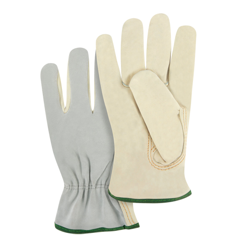 Split Back Driver's Gloves, Medium, Grain Cowhide Palm Equipex