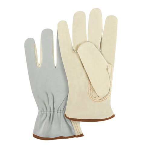Split Back Driver's Gloves, Large, Grain Cowhide Palm Equipex