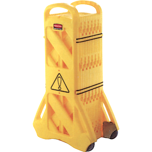 Barri&egrave;res mobiles portatives, 13' lo, Plastique, Jaune Equipex