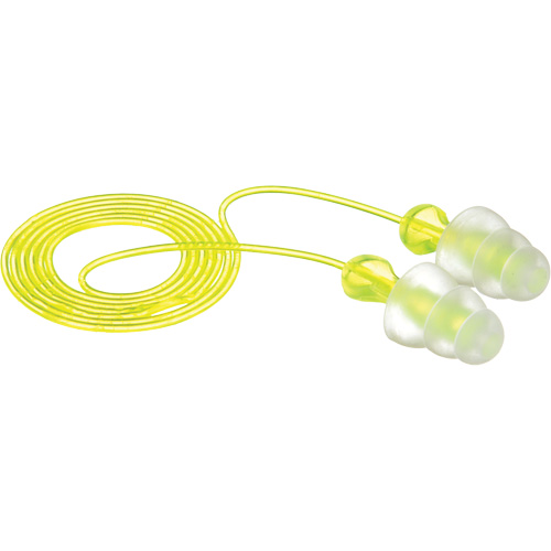 E-A-R Tri-Flange Reusable Earplugs, Corded, Bulk - Polybag, 26 dB NRR, One-Size Equipex