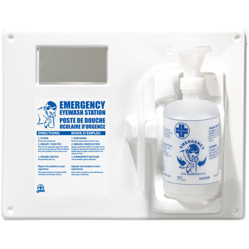 Poste de douche oculaire - Poste simple a/bouteille vide Equipex
