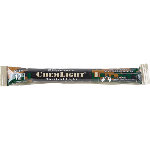 6" Cyalume&reg; Lightsticks, Green, 12 hrs. Duration Equipex