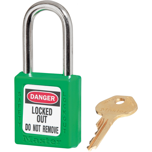 Zenex Padlocks, Safety Padlock, Keyed Different, Thermoplastic, 1-1/2" Width Equipex
