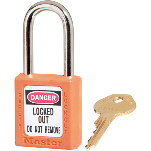 Zenex Padlocks, Safety Padlock, Keyed Different, Thermoplastic, 1-1/2" Width Equipex