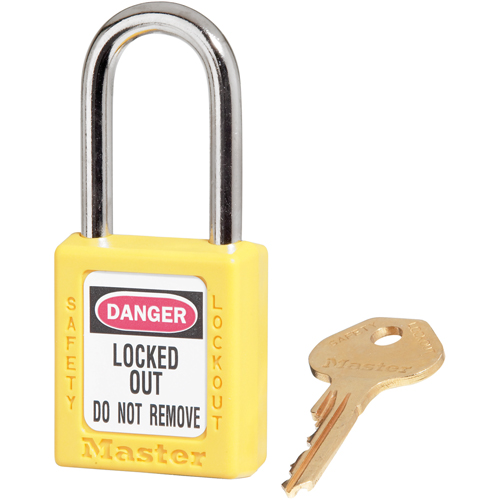 Zenex Padlocks, Safety Padlock, Keyed Different, Thermoplastic, 1-1/2" Width Equipex