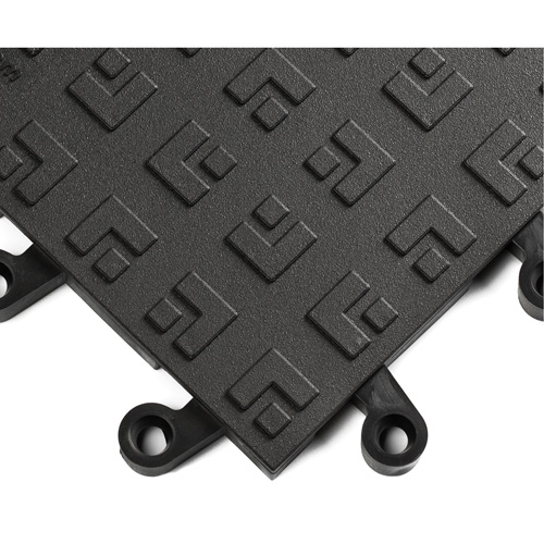 Syst&egrave;mes de carrelage ergonomiques ErgoDeck No 562, PVC, 1-1/2' la c, 1-1/2' lo, 7/8" &eacute;paisseur, Noir Equipex