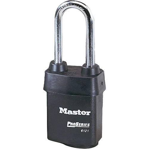Cadenas Pro-Series Weather Tough, Noir, Cl&eacute;s diff&eacute;rentes, Acier lamin&eacute;, Largeur de 2-1/8" Equipex