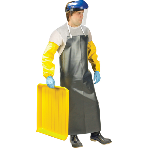 Heavy-Duty Apron, Nitrile/Polyester, 48" L x 35" W, Black Equipex