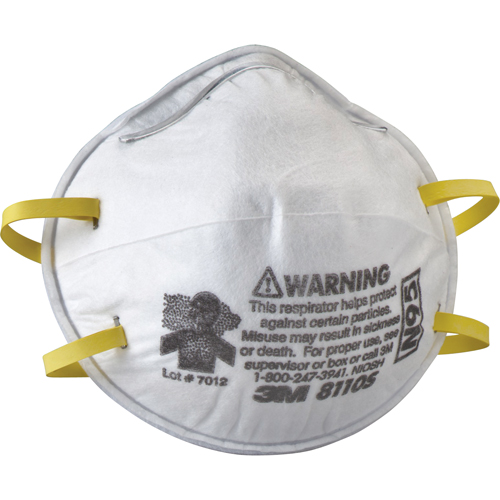 Respirateurs contre les particules 8110S, N95, Certifi&eacute; NIOSH, Petit Equipex
