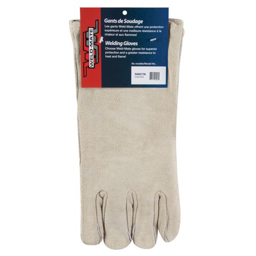 Gants de soudeur de premi&egrave;re qualit&eacute;, Cuir de vache refendu, Taille Grand Equipex