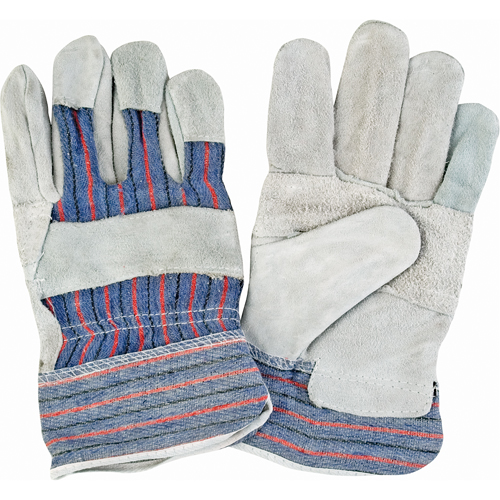 Standard-Duty Patch Palm Fitters Gloves, X-Large, Split Cowhide Palm, Cotton Inner Lining Equipex