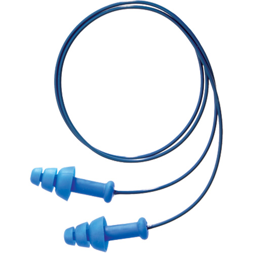 Bouchons d'oreilles r&eacute;utilisables et d&eacute;tectable SmartFit de Howard Leight, Avec cordon, Taille unique, Vrac - Boîte, NRR dB 25 Equipex