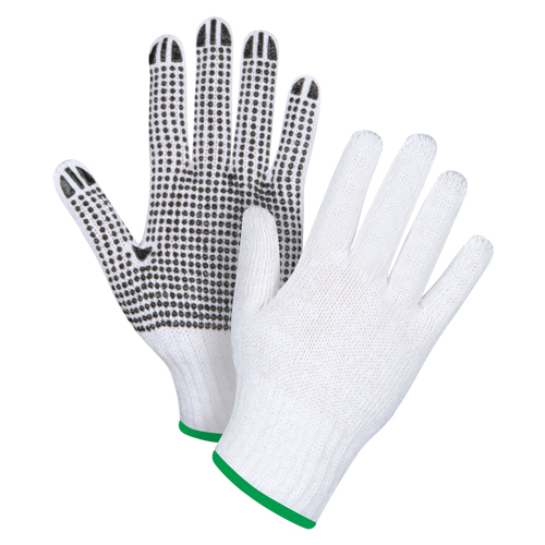 Dotted String Knit Gloves, Poly/Cotton, Single Sided, 7 Gauge, Medium Equipex