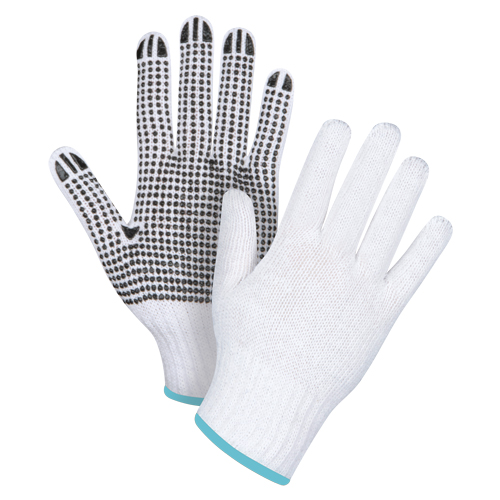 Dotted String Knit Gloves, Poly/Cotton, Single Sided, 7 Gauge, X-Large Equipex