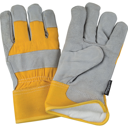 Gants d'ajusteur doubl&eacute;s pour l'hiver &agrave; chaleur sup&eacute;rieure, Moyen, Paume en Cuir de vache refendu, Doublure en Thinsulate Equipex