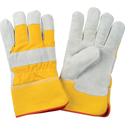 Gants d'ajusteur doubl&eacute;s pour l'hiver de premi&egrave;re qualit&eacute;, 2T-Grand, Paume en Cuir de vache refendu, Doublure en Molleton de mousse Equipex