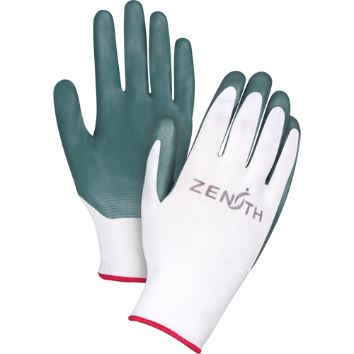 Gants enduits confortables de premi&egrave;re qualit&eacute;, 9/Grand, R&ecirc;vetement Nitrile, Calibre 13, Enveloppe en Polyester Equipex