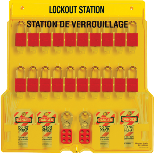 Station de verrouillage, Cadenas Aluminium, Capacit&eacute; de 20, Cadenas Compris Equipex