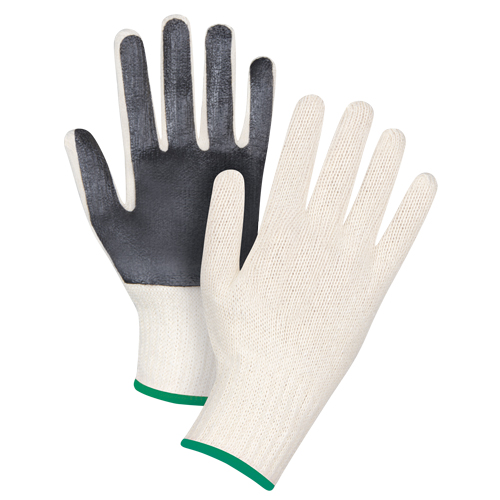 Gants en tricot &agrave; paume enduite, Poly/coton, Un c&ocirc;t&eacute;, Calibre 7, Moyen Equipex