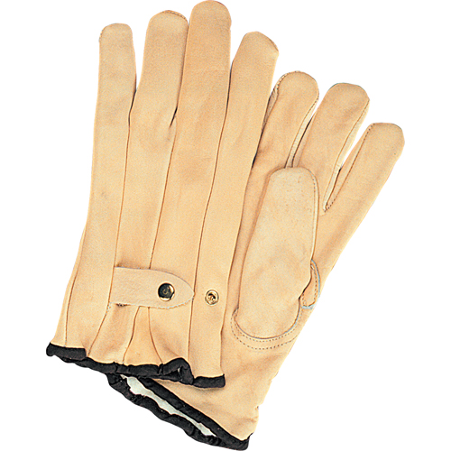 Gants de cordeur doubl&eacute;s pour l'hiver, Grand, Paume Cuir fleur de vache, Doubleure Molleton Equipex