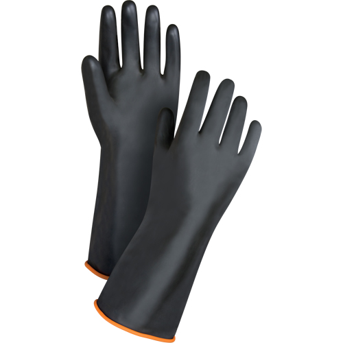 Gants de poids lourd pour la manipulation de produits chimiques, Taille Grand/9, 14" lo, Latex de caoutchouc, 30 mils Equipex