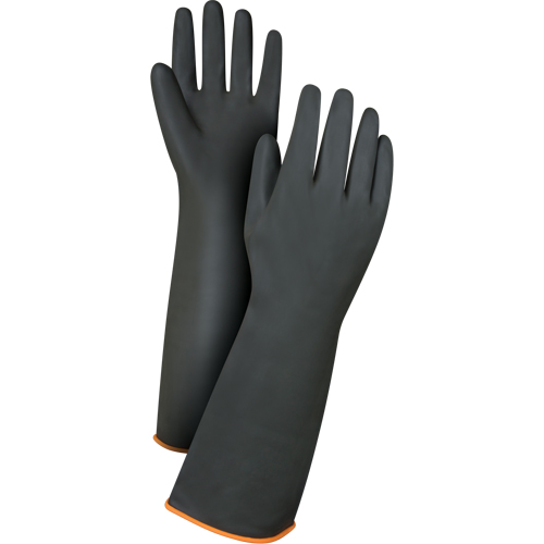 Gants de poids lourd pour la manipulation de produits chimiques, Taille Grand/9, 18" lo, Latex de caoutchouc, 30 mils Equipex