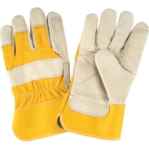 Premium Quality Fitters Gloves, Large, Grain Cowhide Palm, Cotton Inner Lining Equipex
