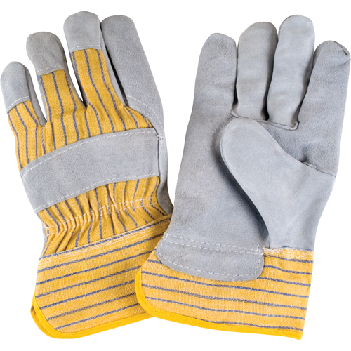 Gants d'ajusteur rugueux de premi&egrave;re qualit&eacute;, Grand, Paume en Cuir de vache refendu, Doublure en Coton Equipex