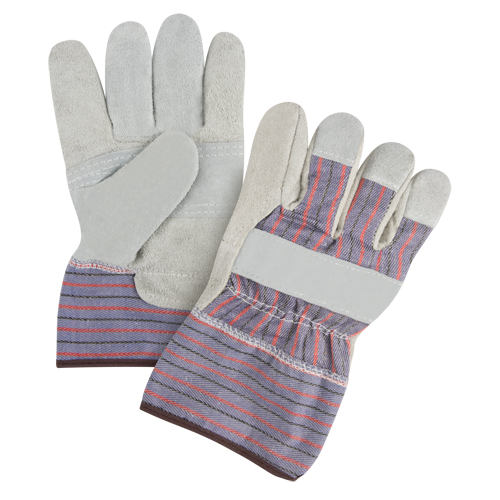 Premium Patch Palm Fitters Gloves, Large, Split Cowhide Palm, Cotton Inner Lining Equipex