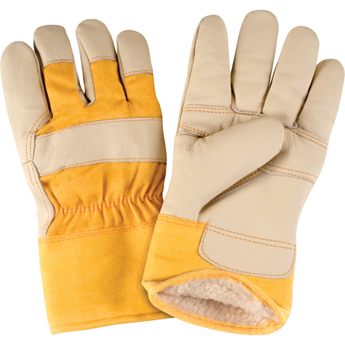 Gants d'ajusteur doubl&eacute;s pour l'hiver d'usage standard, Grand, Paume en Cuir fleur de meuble, Doublure en Boa Equipex