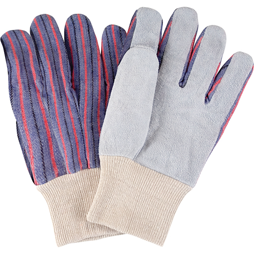 Standard-Duty Work Gloves, Large, Split Cowhide Palm Equipex